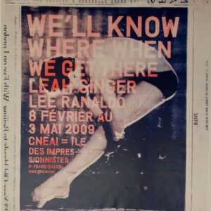 Affiche Lee Ranaldo, Sonic Youth « CNEAI » 2009 France