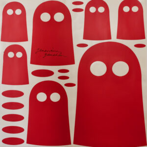 « Fantômes » Geneviève Gauckler 3 planche originales de stickers, 2009, France.