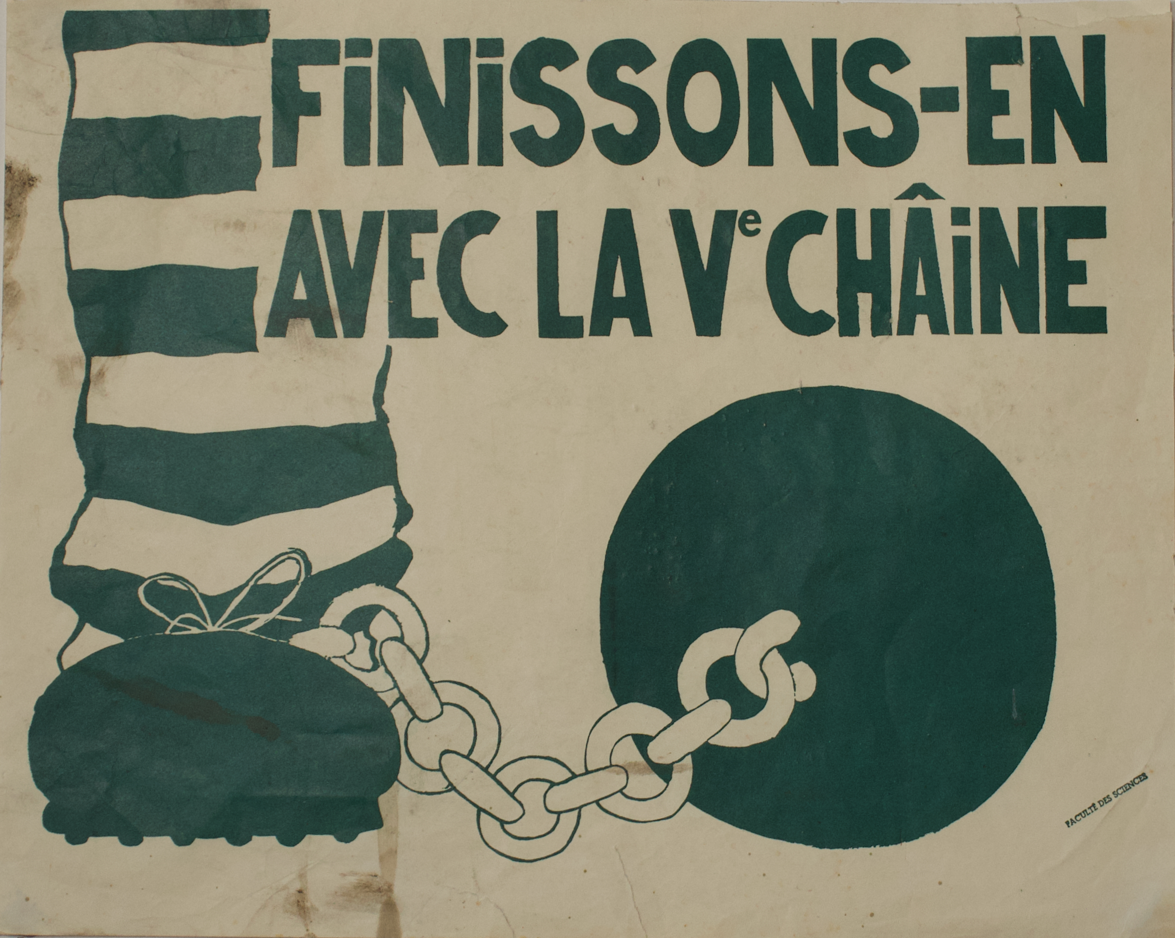 Faculté des Sciences - Finssons en avec la Vème chaine