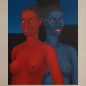 « Les Jumelles » Félix Labisse Poster lithographie, 1970, France.