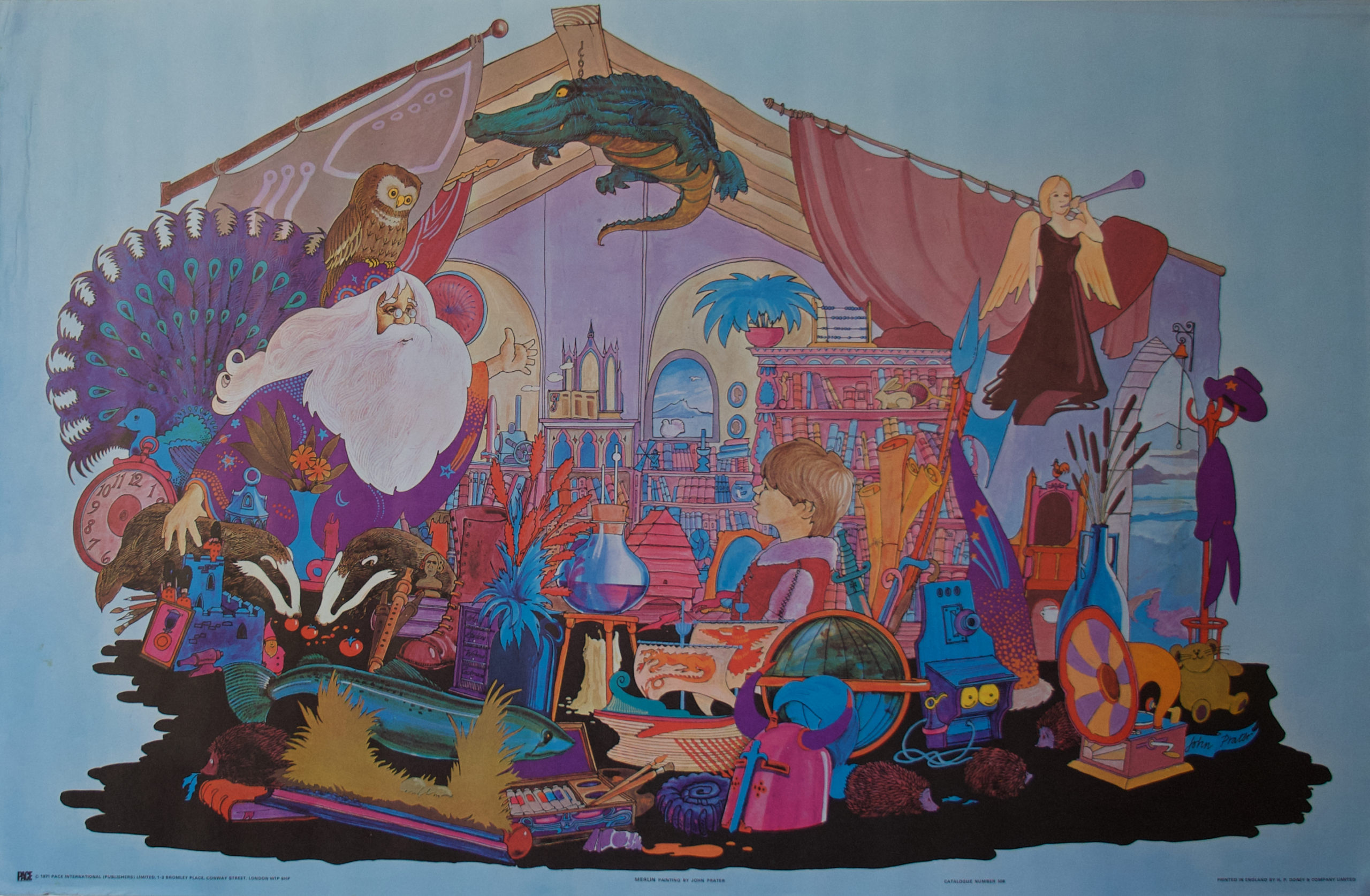 « Merlin » Poster John Prater, 1971, Royaume-Uni.