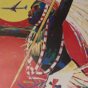 « République du Rwanda » Affiche Publicité Air Congo, 2001, Belgique.