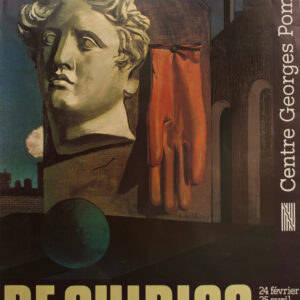 « De Chirico, Centre Pompidou » Affiche originale, 1983, France.