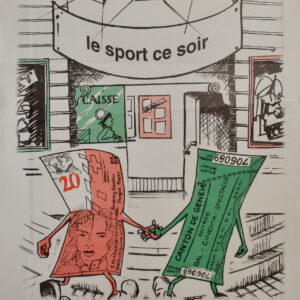 « La taxe sur le sport est anti-sociale et injuste » Affiche originale, 1970, France.