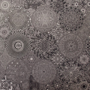 « Mandalas » Affiche originale sérigraphie Richard Amm 2019 Royaume-Uni
