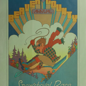 <i>« Snowshovel Race, Beauer County »</i> </br>Affiche originale, anonyme, 1970, États-Unis.