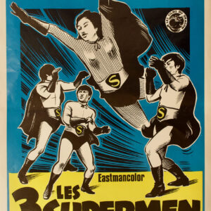 Affiche film « Les 3 Supermen en Orient » Bleu 1967 France