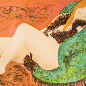 « La Bohème et mon coeur X » Alain Bonnefoit Lithographie originale, 1978, France.