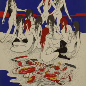 « Les Femmes nues » Félix Labisse Lithographie originale, 1972, France.