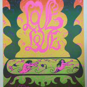 « Love Love » Lothar Günther Buchheim Poster original lithographie, 1968, Allemagne.