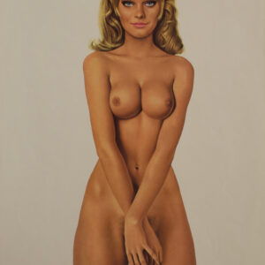« Femme nue qui se cache » - Aslan, Poster original, 1970, France.