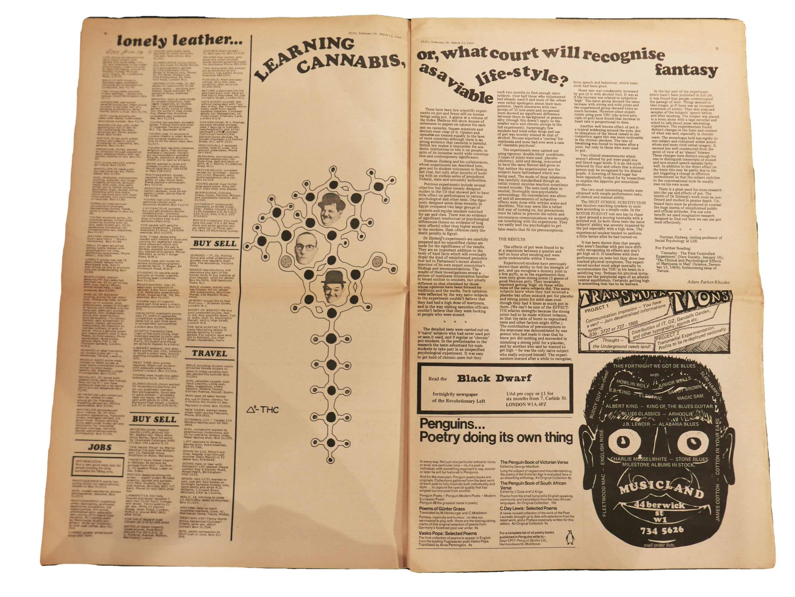 International Times, "Scream", N°51, 28 Fév. - 13 Mars 1969, UK, 46,5 x 30 cm – Image 2