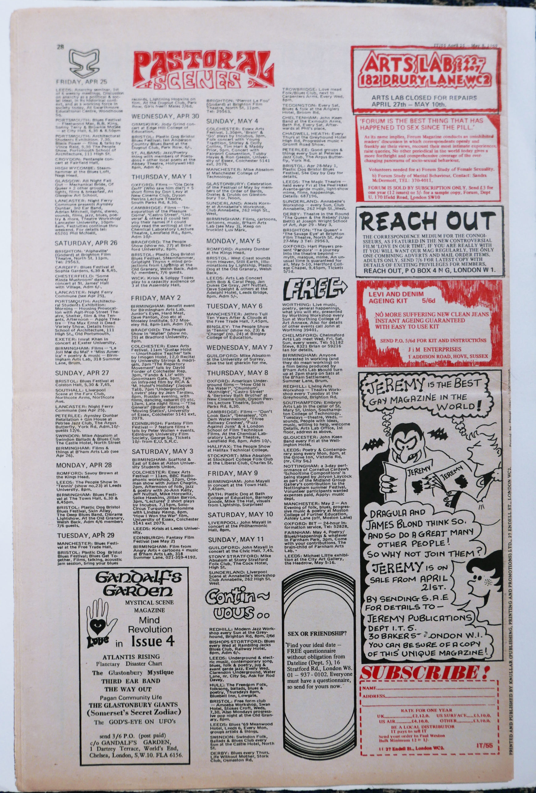 International Times, "We are the people our parents warned us against", N°55, 25 Avril - 8 Mai 1969, UK, 46,5 x 30 cm – Image 2