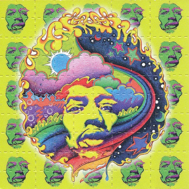 Jimi Hendrix Voodoo Child by Jeff Hopp, 100 carrés, 6,4 x 6,4 cm – Image 2