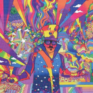 Psychedelic Mr. D by Howie Green (numéroté), 900 carrés, 19 x 19 cm