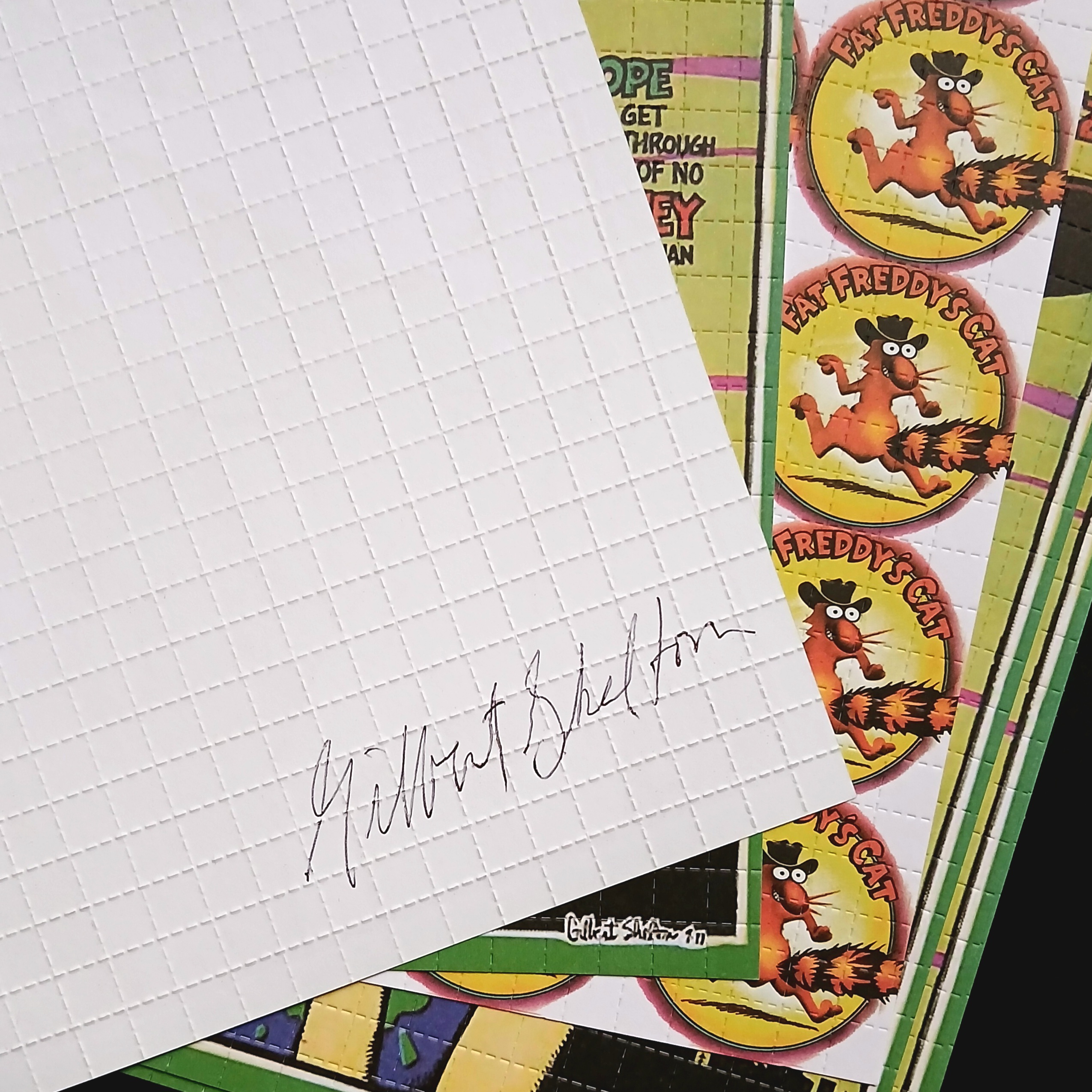 Blotter art signé par Gilbert Shelton