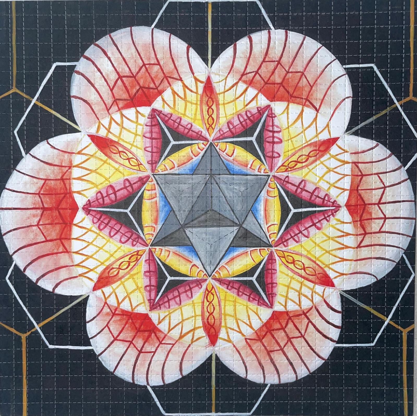 Mandala Merkaba, 900 carrés, 19 x 19 cm