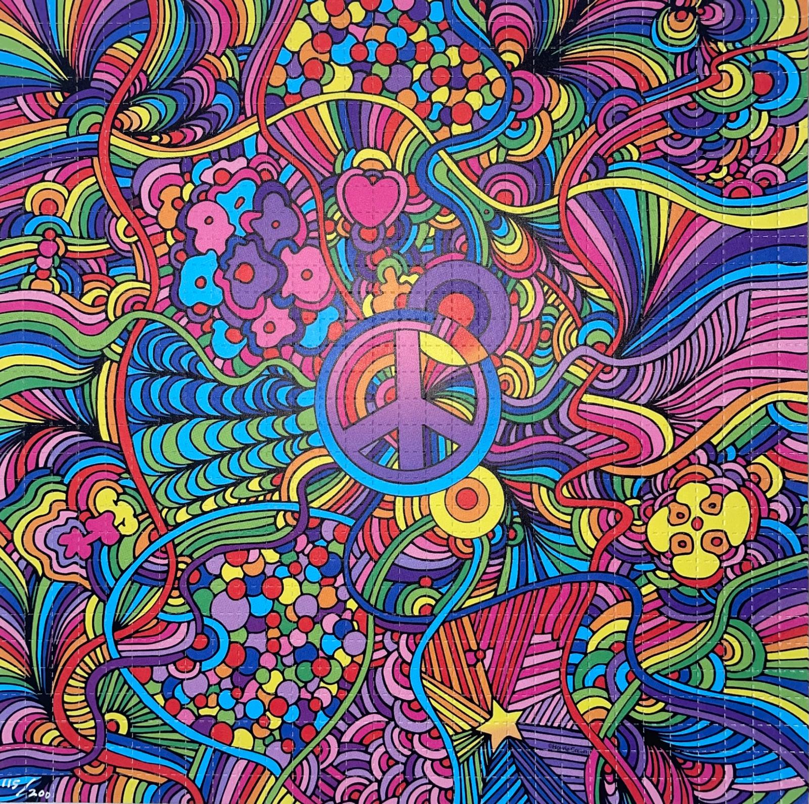 Psychedelic Peace Sign by Howie Green, 900 carrés, 19 x 19 cm