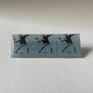 Broche Flower bomb by Banksy Blue, 12 carrés