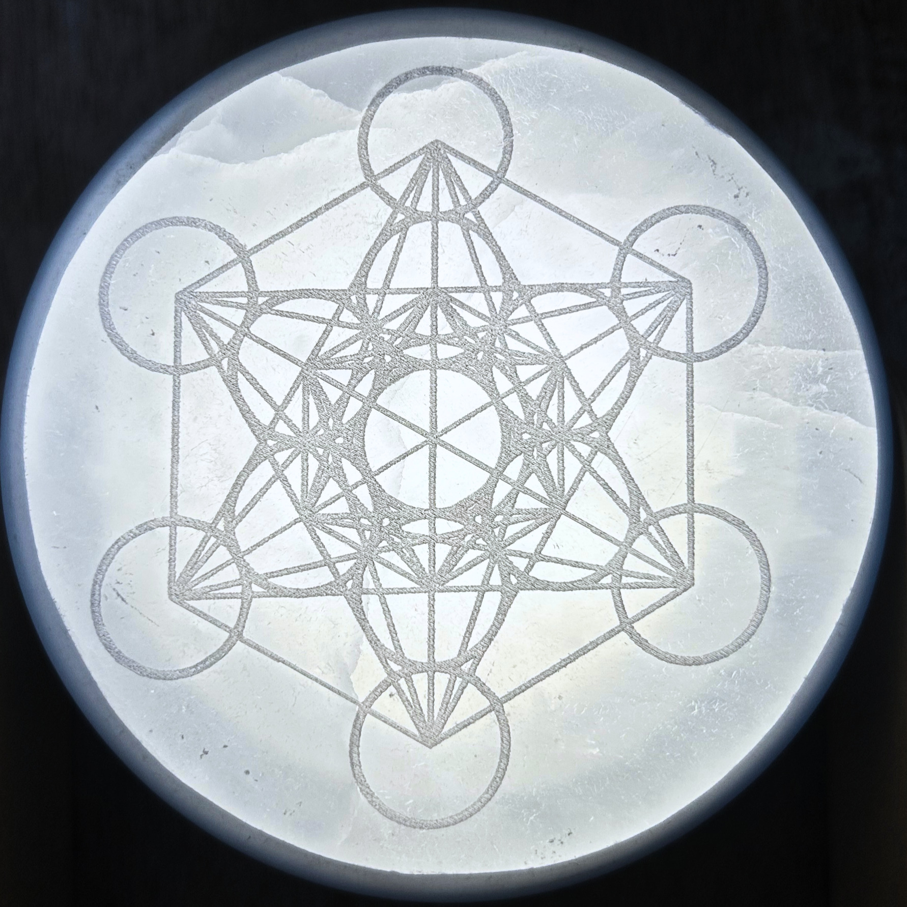 Cube de Métatron - Disque en sélénite – Image 2