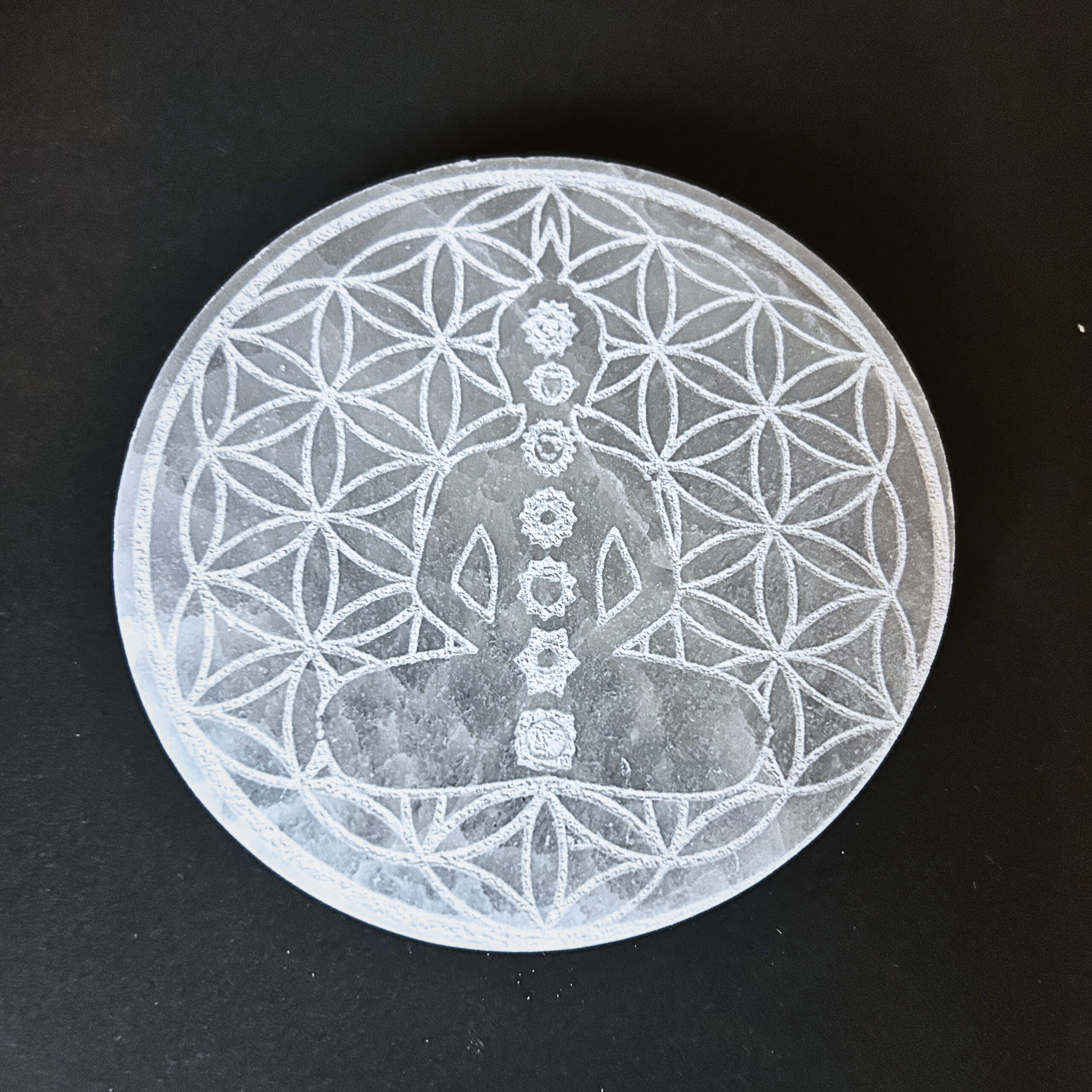Chakras - Petit Disque en sélénite