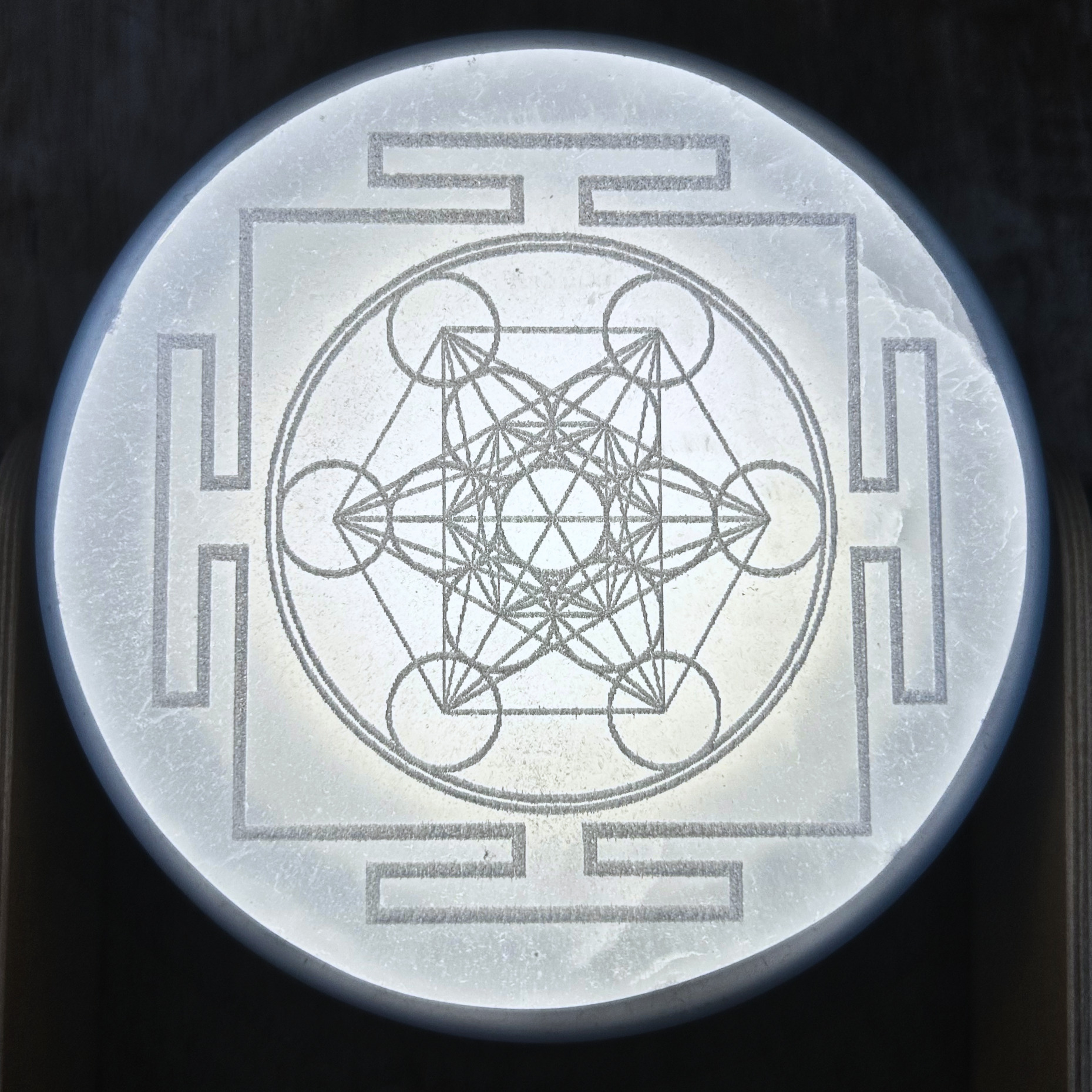 Yantra de Métatron - Disque en sélénite – Image 2