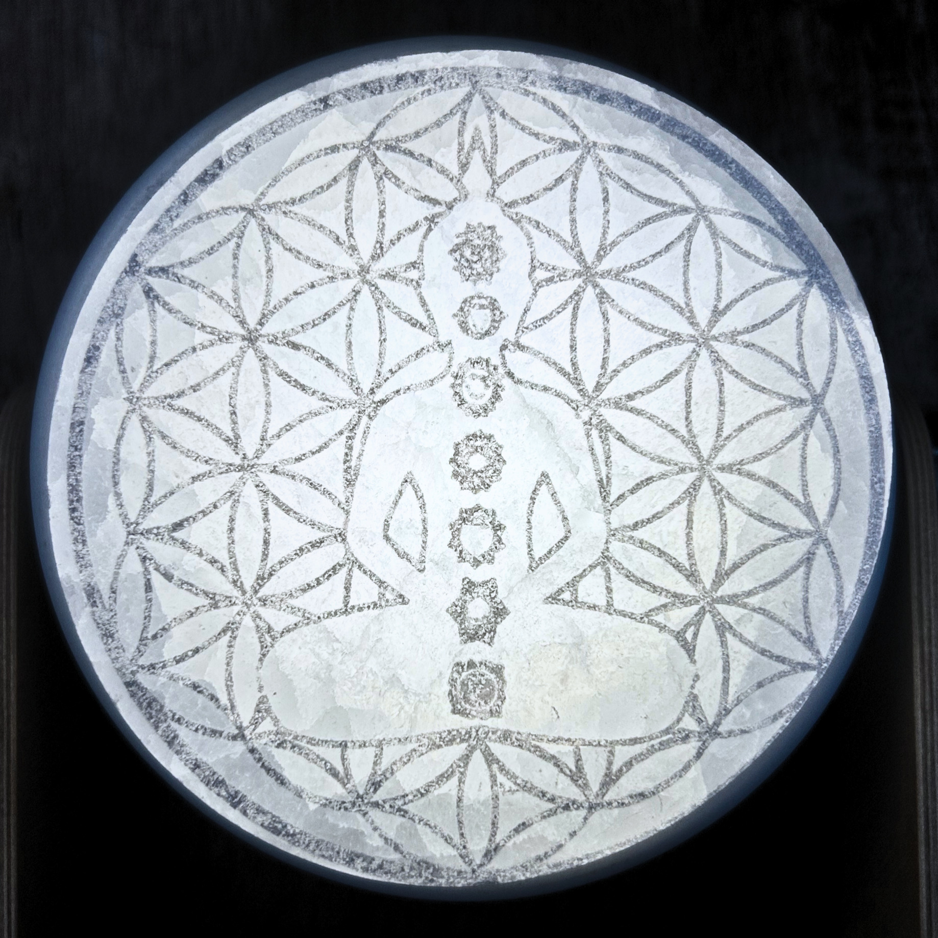 Chakras - Petit Disque en sélénite – Image 2